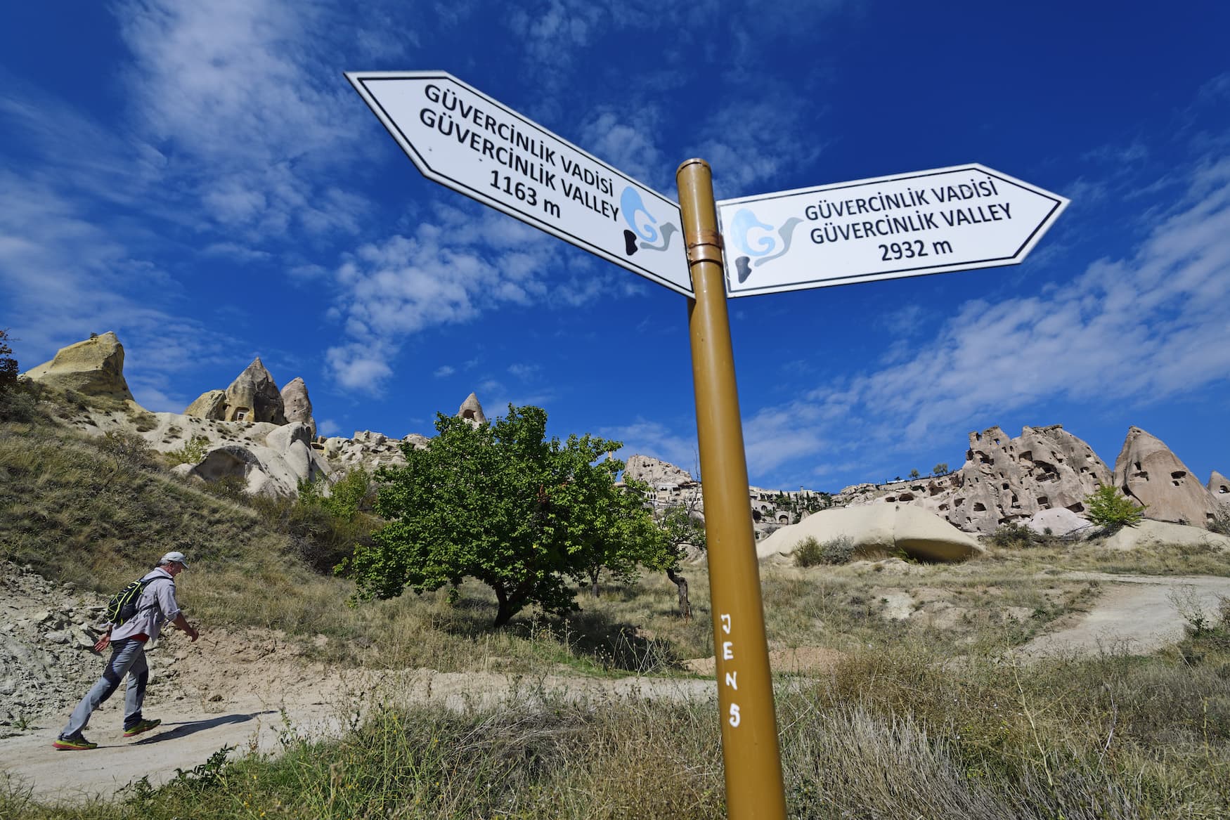 Hinweisschilder beim Wandern in der Türkei