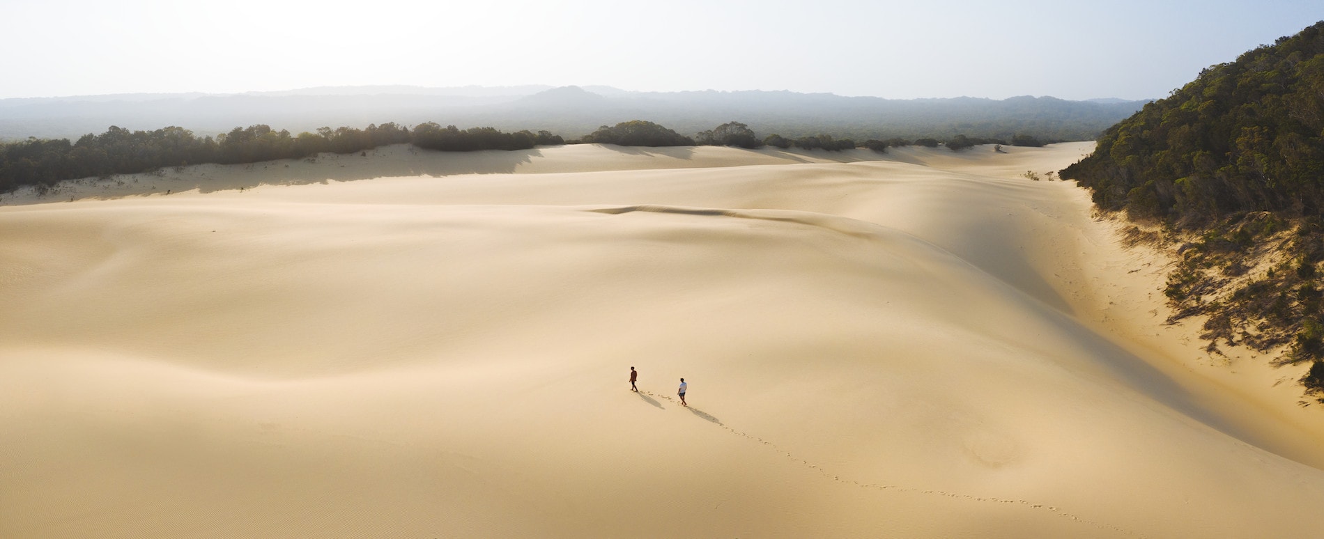 Über die Düne Carlo Sand Blow spazieren.