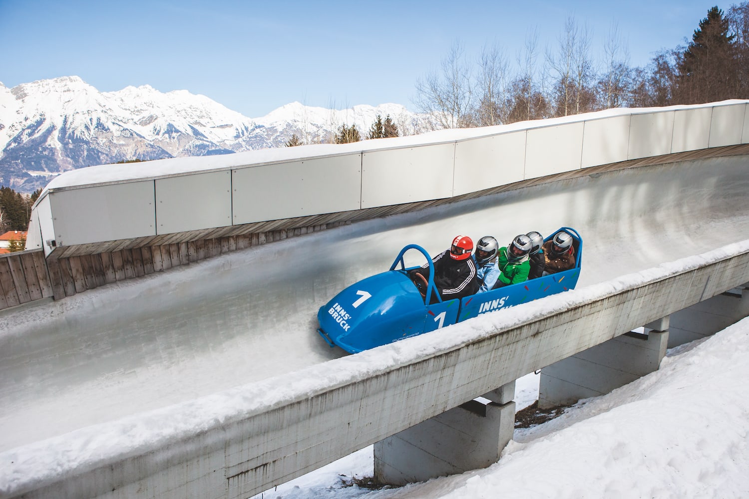 Bobfahren im WInter in Innsbruck