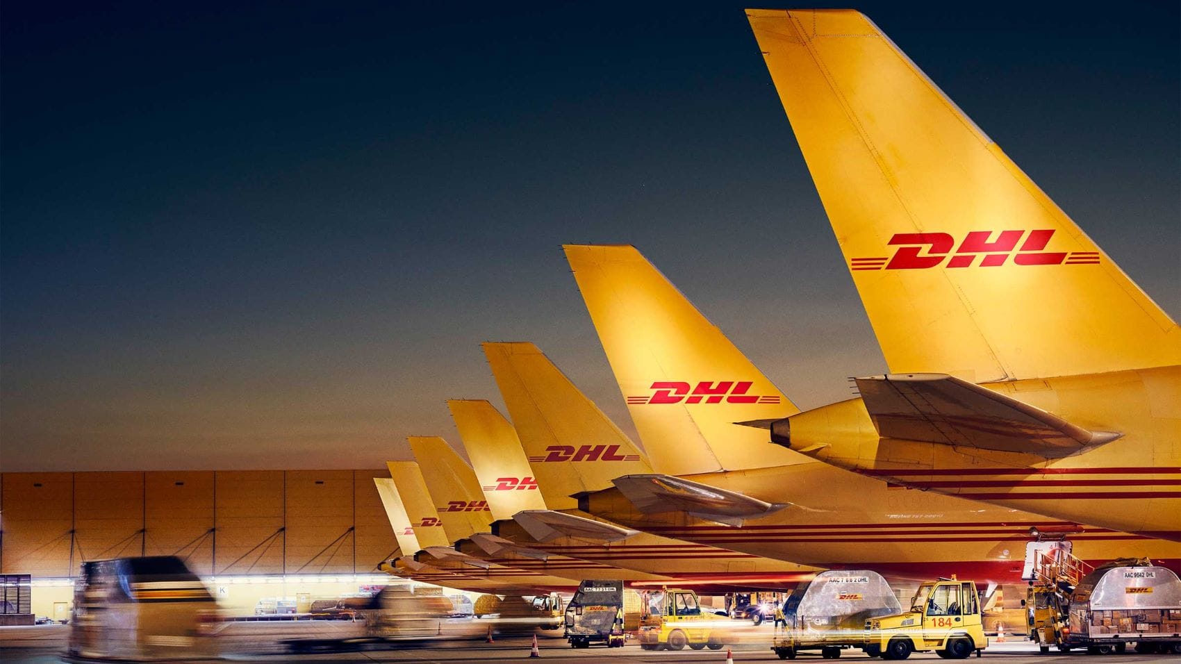 DHL-Flugzeuge am Flughafen Leipzig