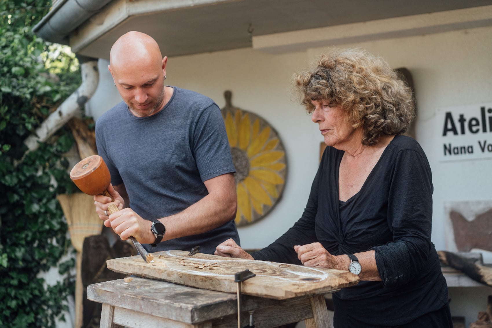 Es darf auch mit Holz bei den Worksops kreativ gearbeitet werden. I Foto: TMV/Petermann