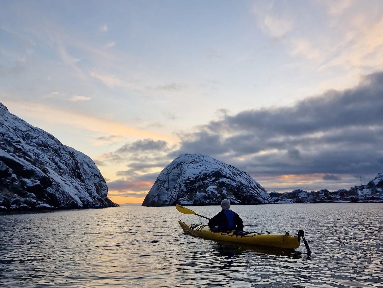 Norwegen Kanufahren auf dem Meer