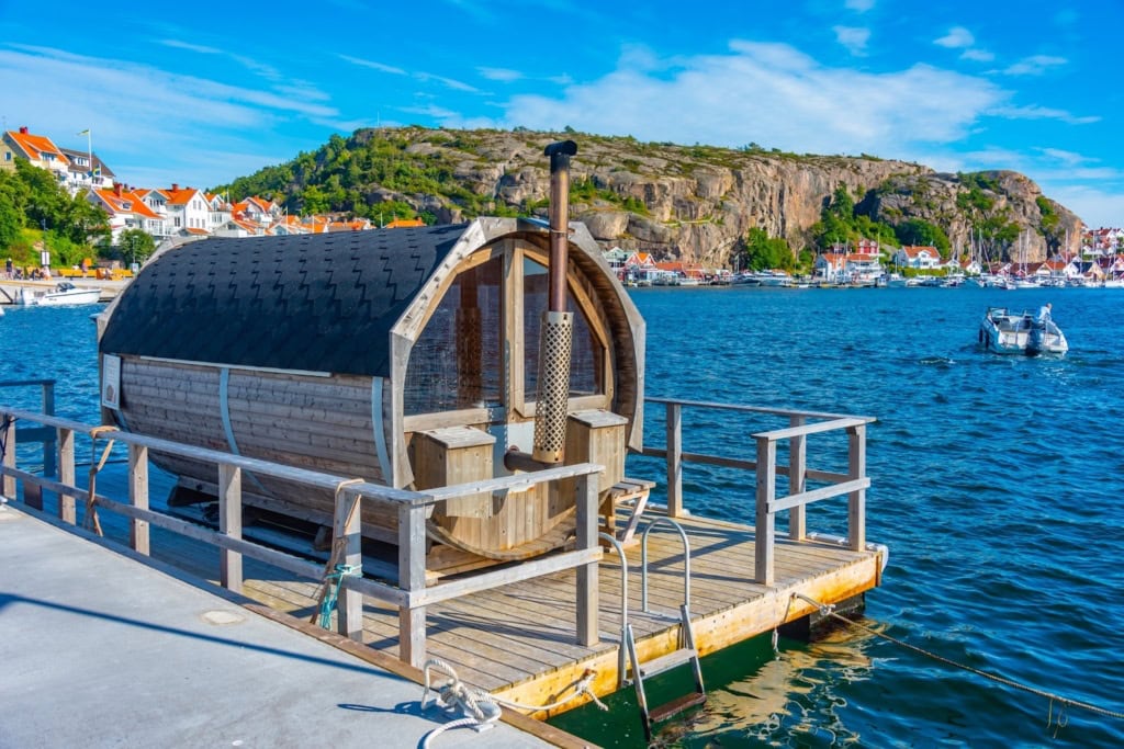 Sauna in Schweden direkt am See