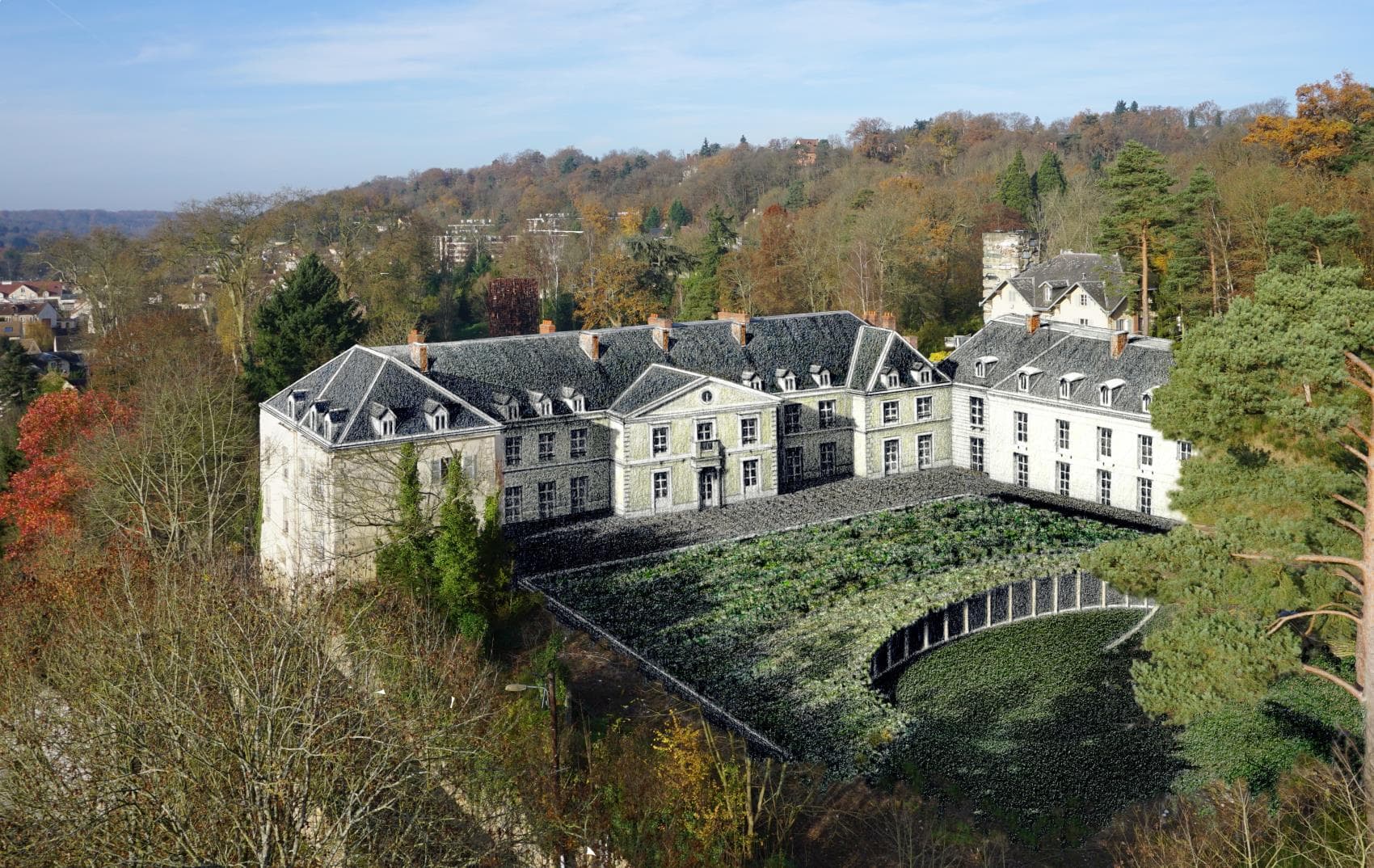 DOLCE BY WYNDHAM VERSAILLES – DOMAINE DU MONTCEL Vogelperspektive