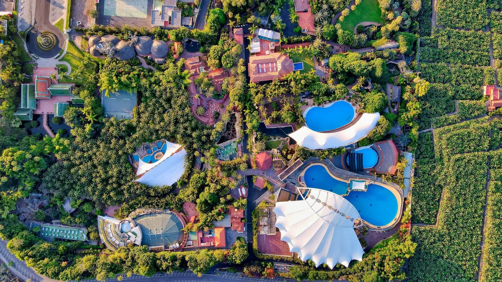 Drohnenaufnahme Loro Parque Teneriffa