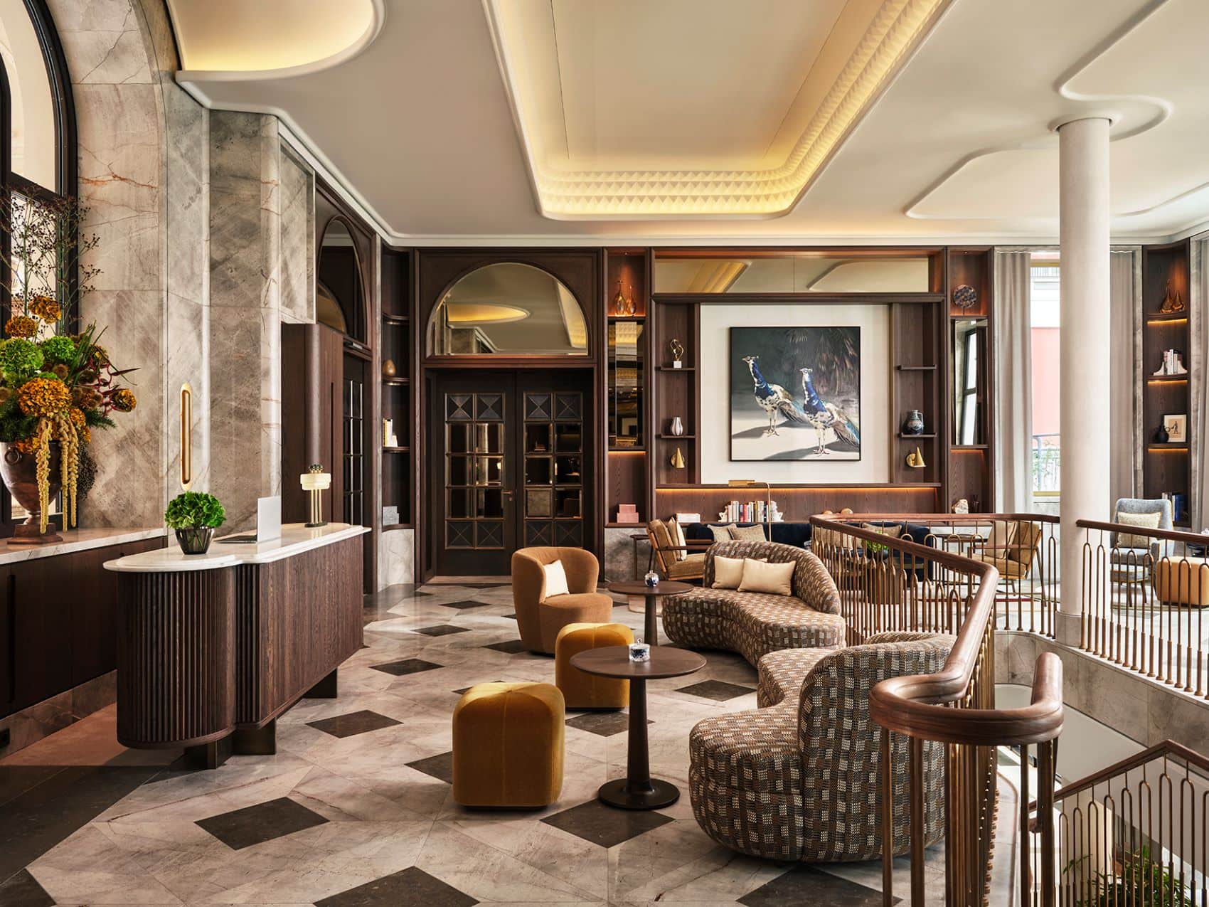 Lobby des Hotels Rosewood Munich
