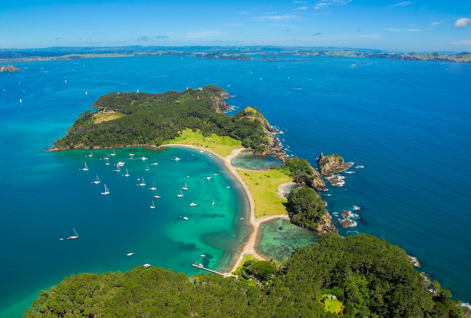 Robert Island in der Bay of Islands in Neuseeland