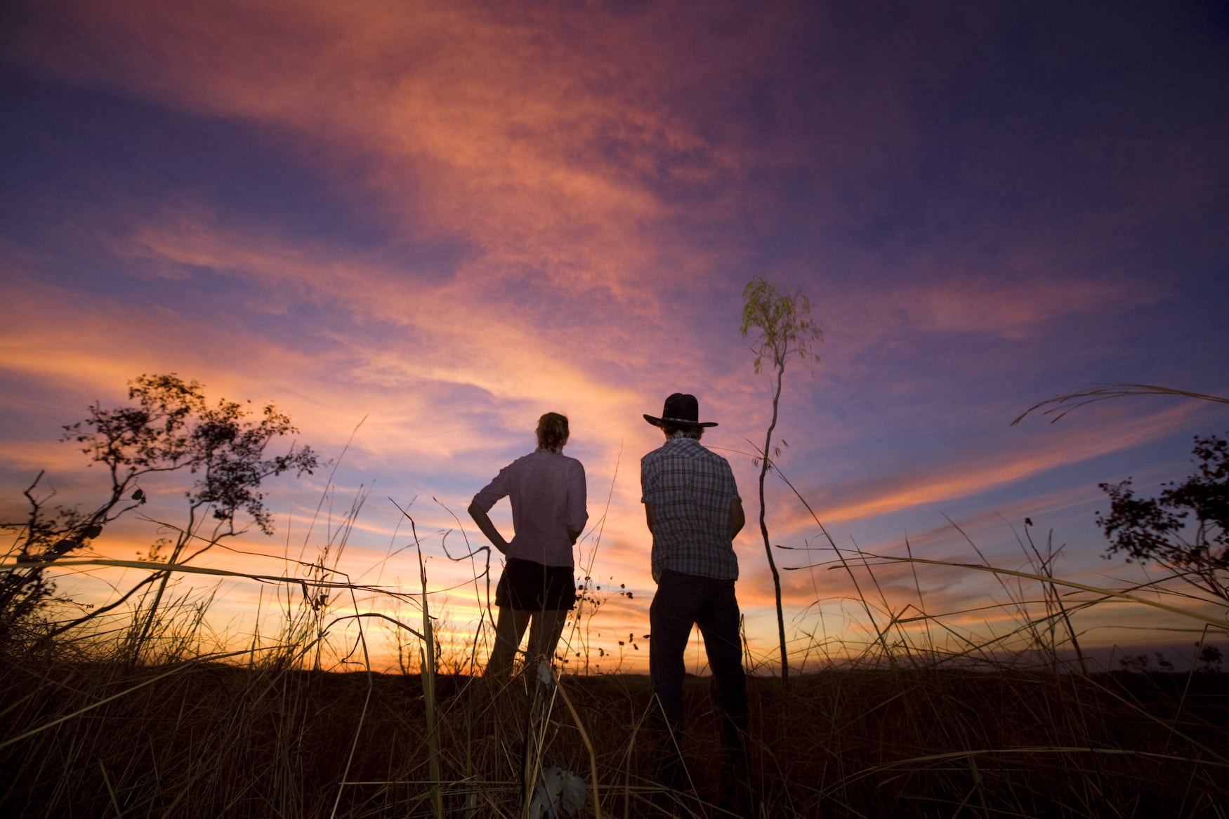 Sonnenuntergang auf der Working Cattle Ranch Mount Bundy Station