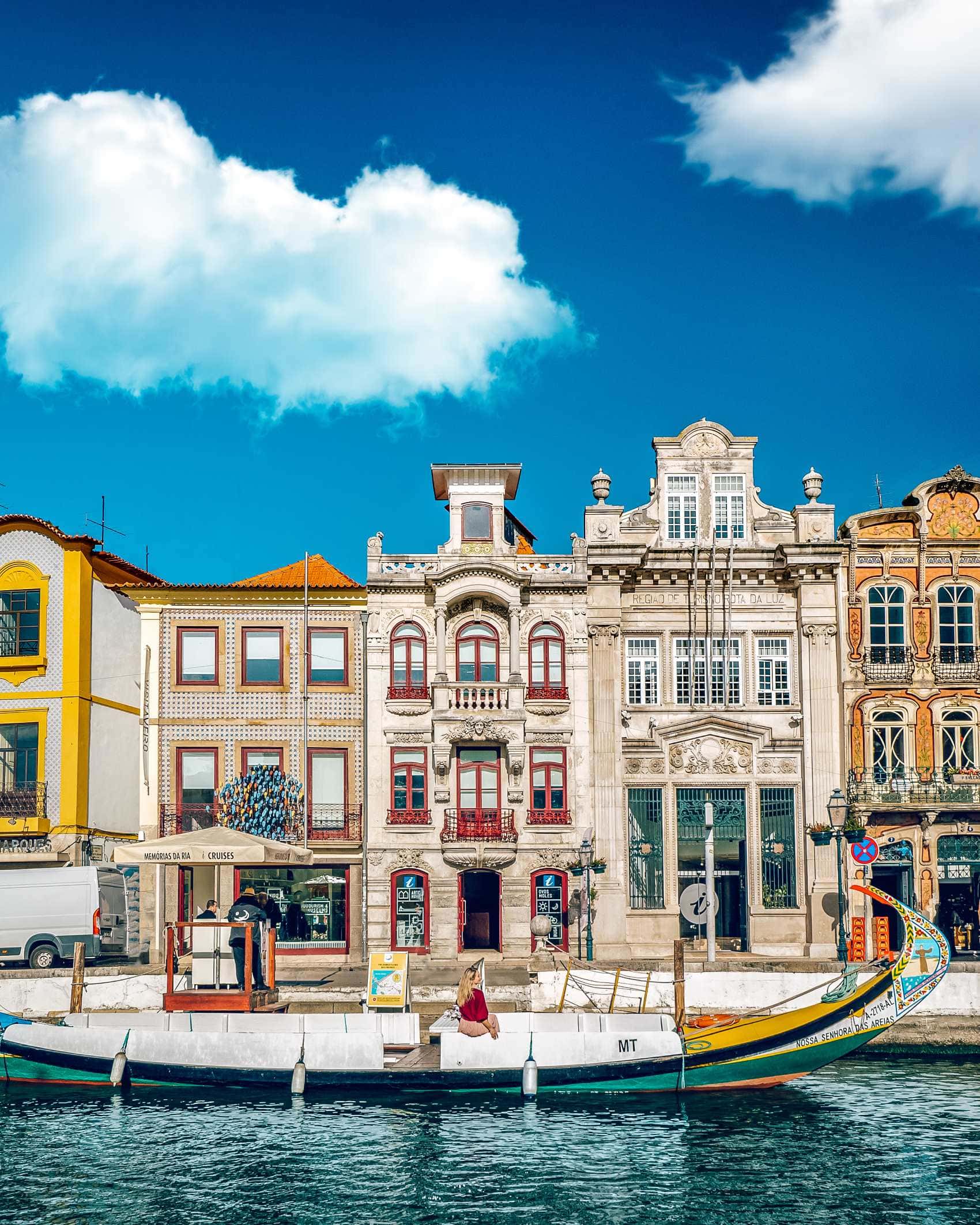 Jugendstilhäuser am Kanal in Aveiro 