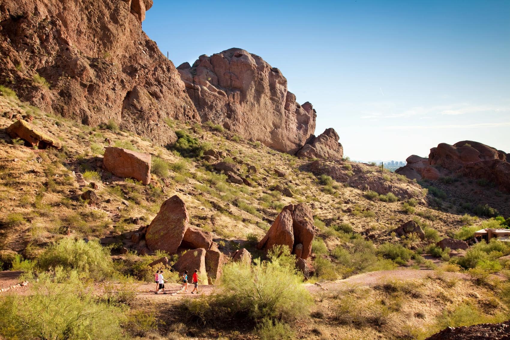Wanderer am Camelback Mountain in Phoenix