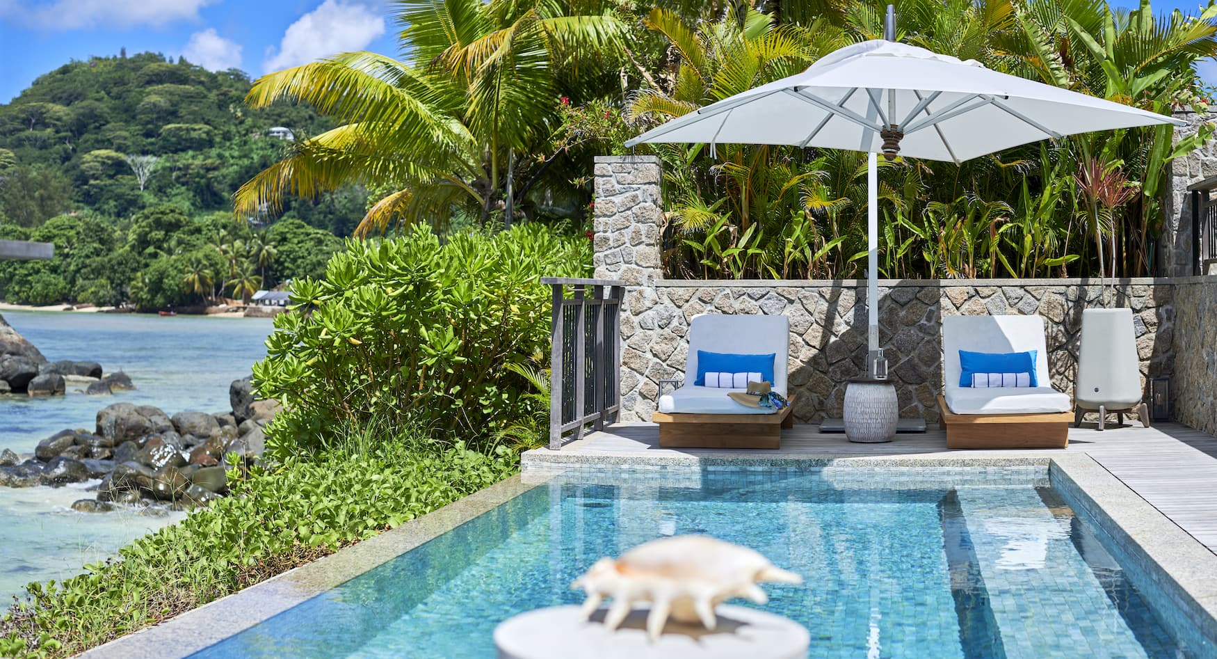 Pool im Mango House Seychelles