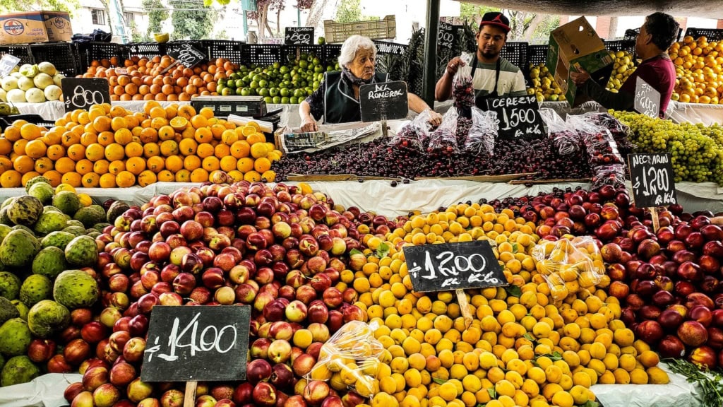 Obststand in Chile