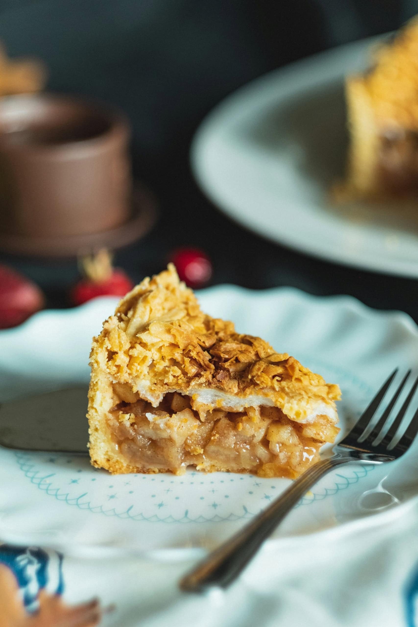 ein Stück Apfelkuchen