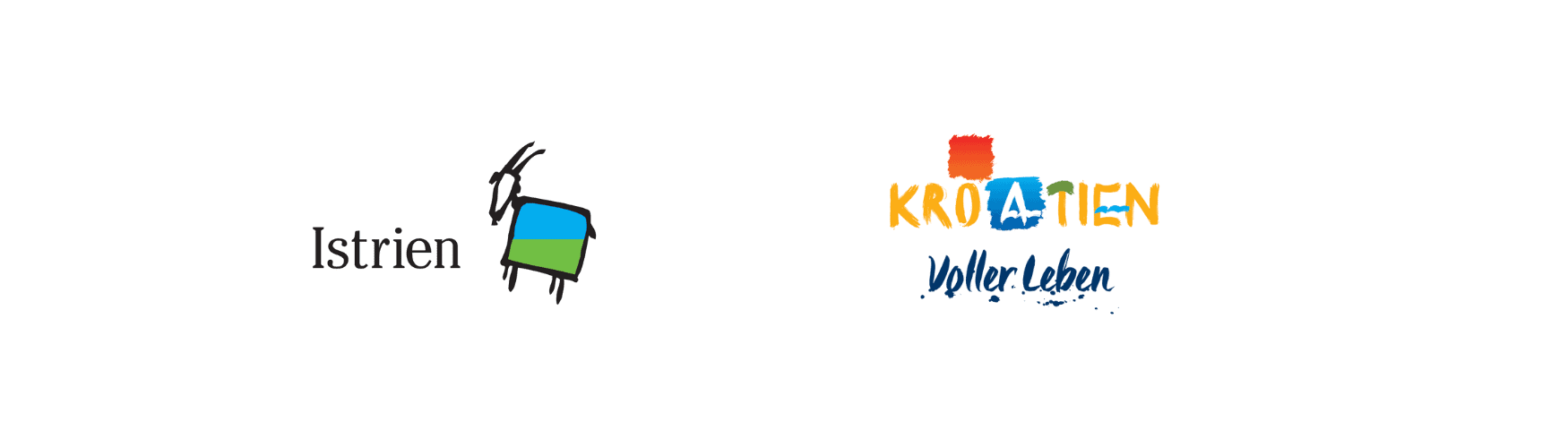 Logos von Visit Istria und Kroatien