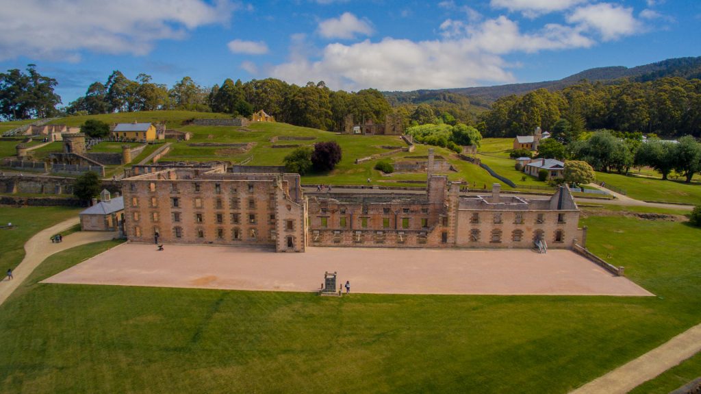 Sicht auf Port Arthur in Tasmanien in Australien