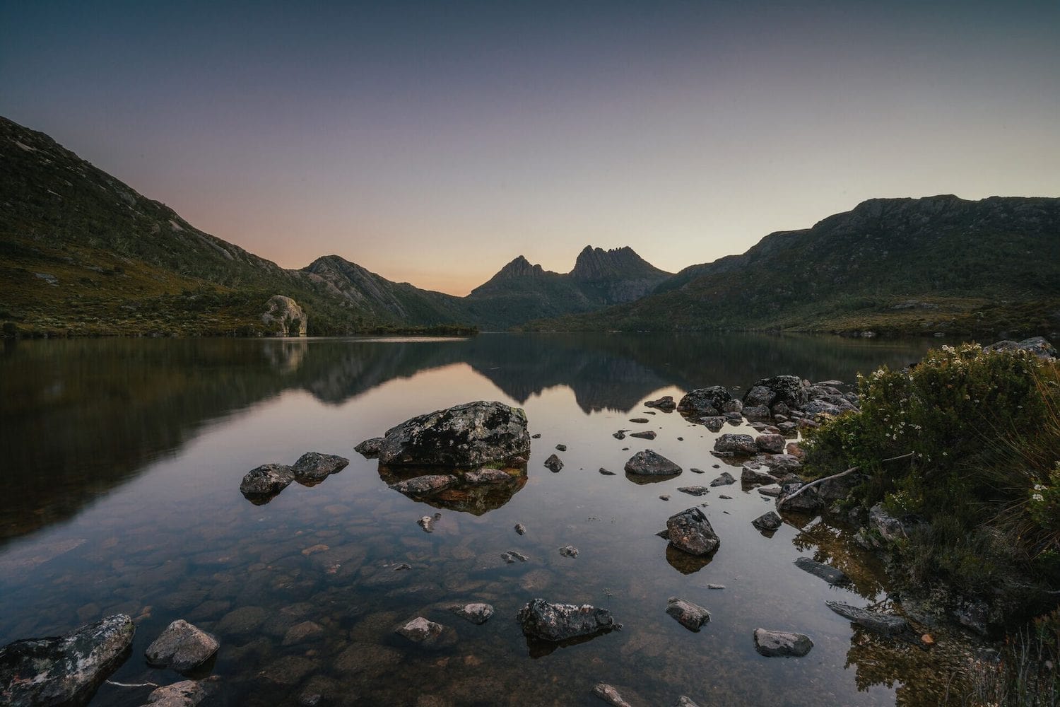 Aussicht auf den Cradle Mountain in Tasmanien