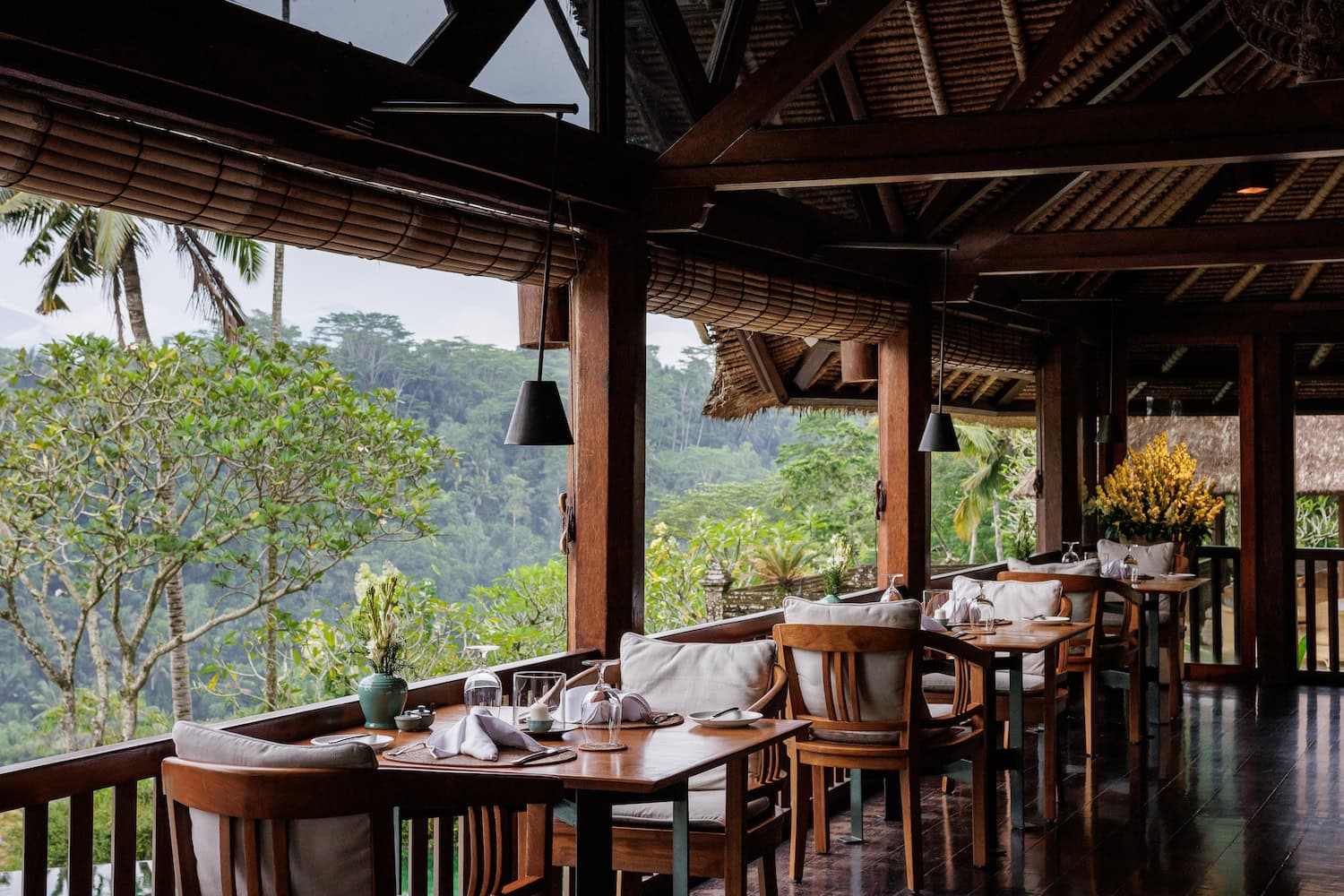 Das Restaurant im Amandari Resort in Indonesien