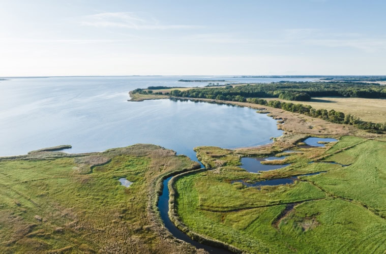 Blick über den Kubitzer Bodden Richtung Rugenhof