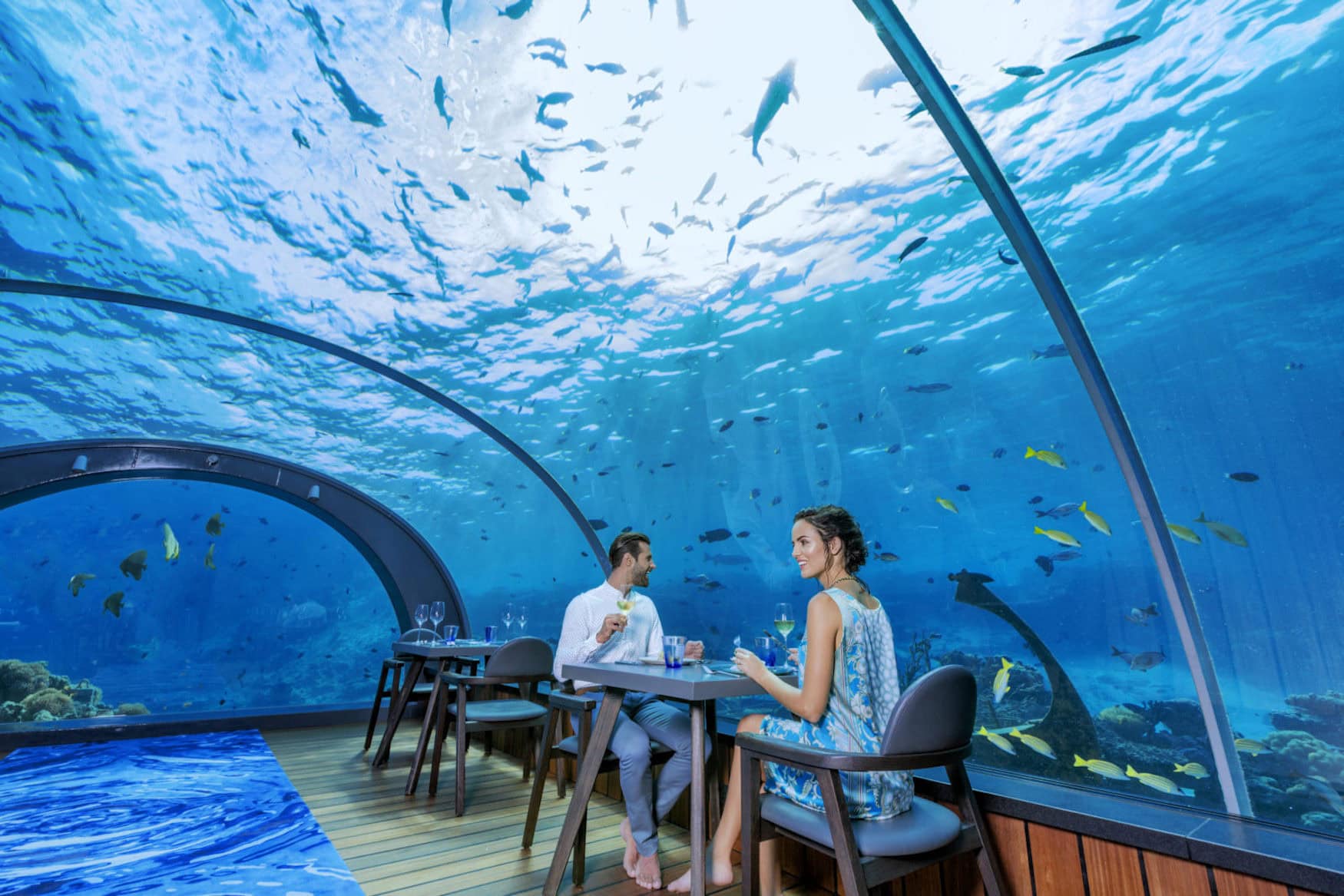 Unterwasser-Restaurant auf den Malediven