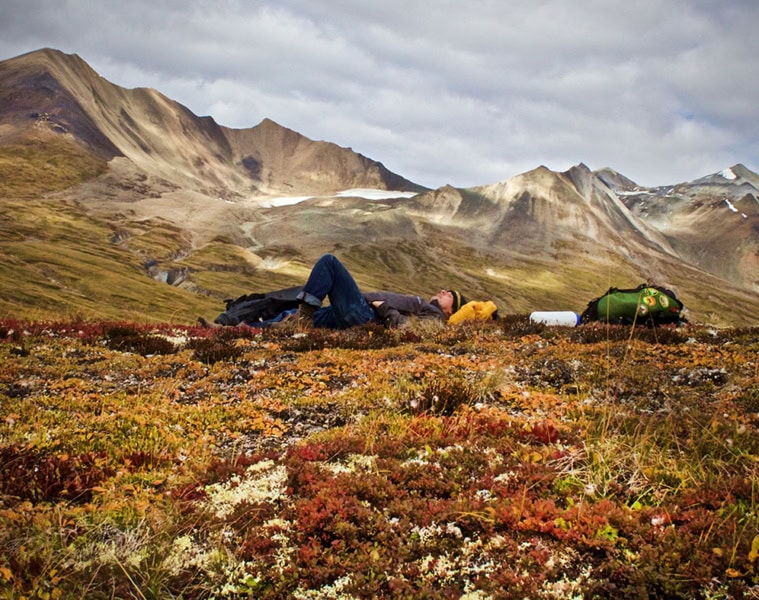 Relaxen im Ivvavik National Park im Yukon, Kanada
