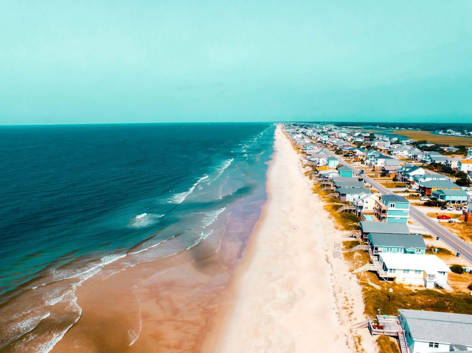 Strand von North Carolina von oben