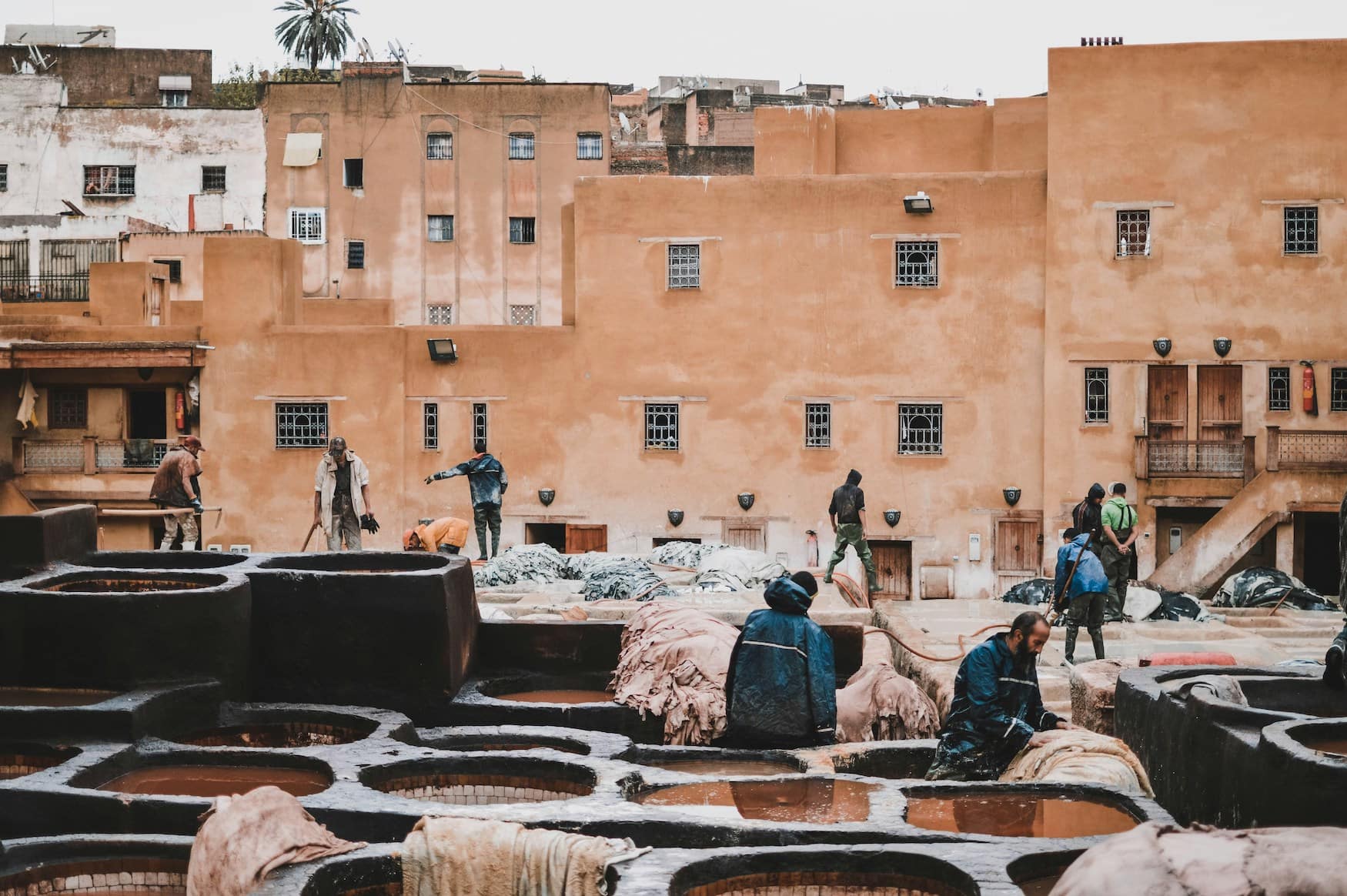 Gerberviertel in Fès in Marokko