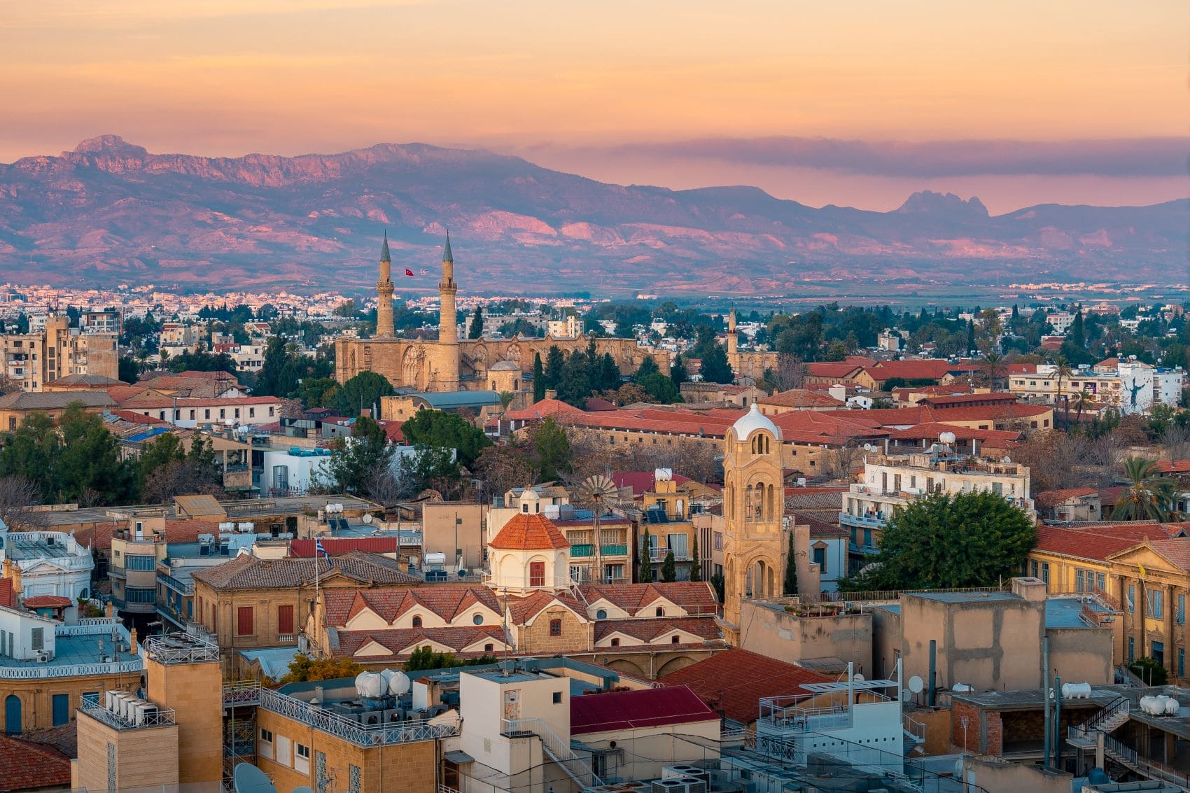 Stadtpanorama von Nikosia, Zypern