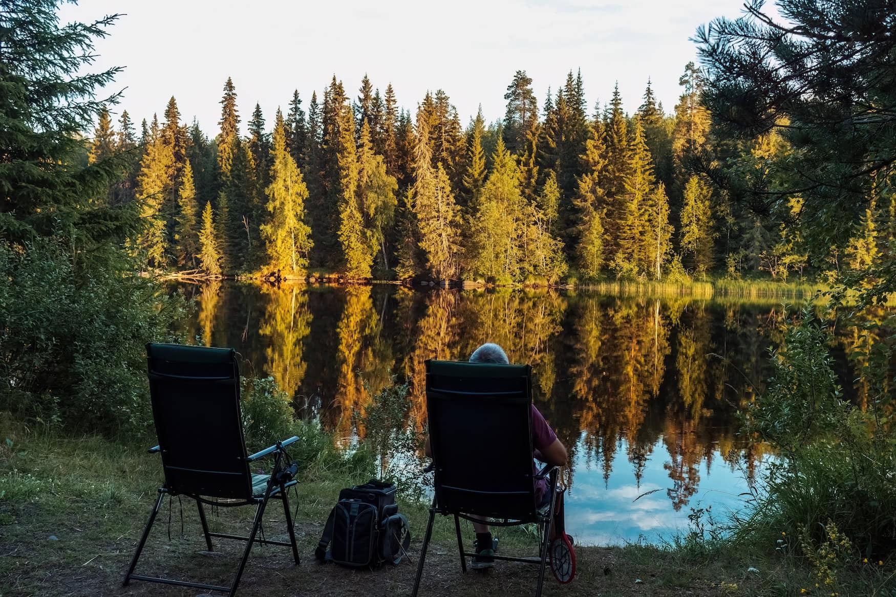 am Fluss in Dalarna in Schweden