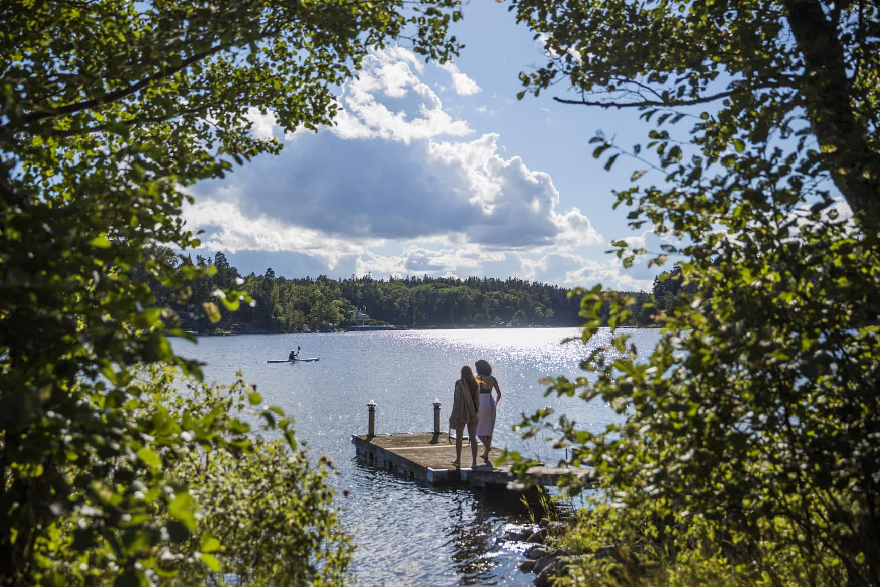Baden im Sommerurlaub in Schweden