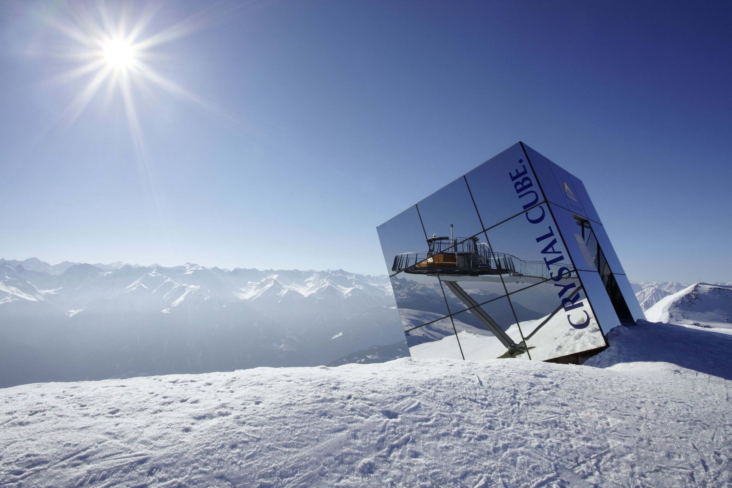 Ein Highlight im Skigebiet Serfaus-Fiss-Ladis: der Crystal Cube.