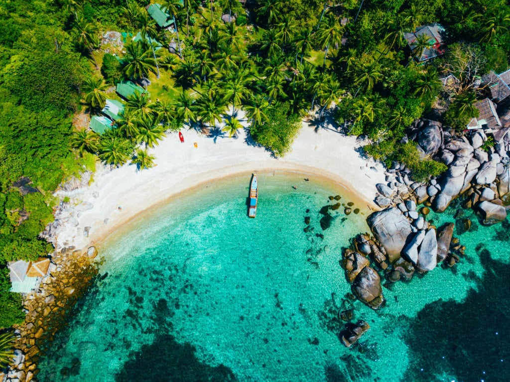 Blick auf die thailändische Insel Ko Tao.