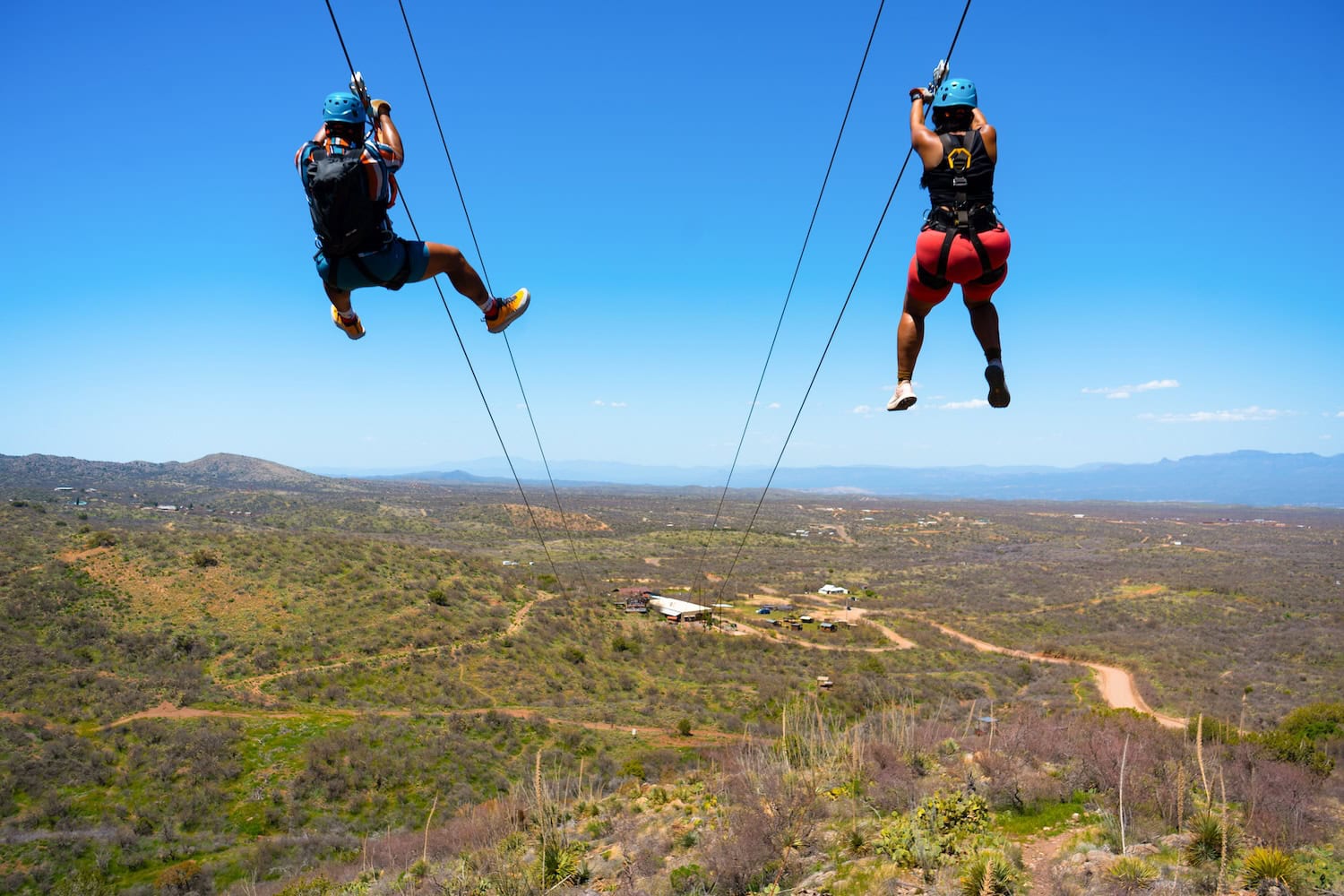 Ziplining über der Wüste in den USA