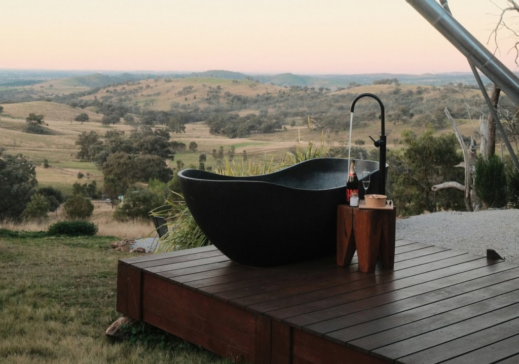 Outdoor-Badewanne in Australien