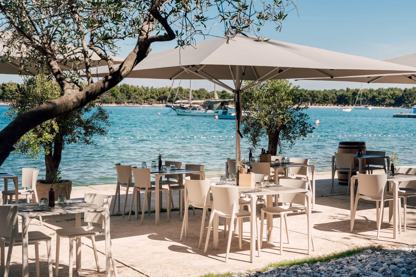 Restaurantterrasse im Hotel Blu Mare, Novigrad