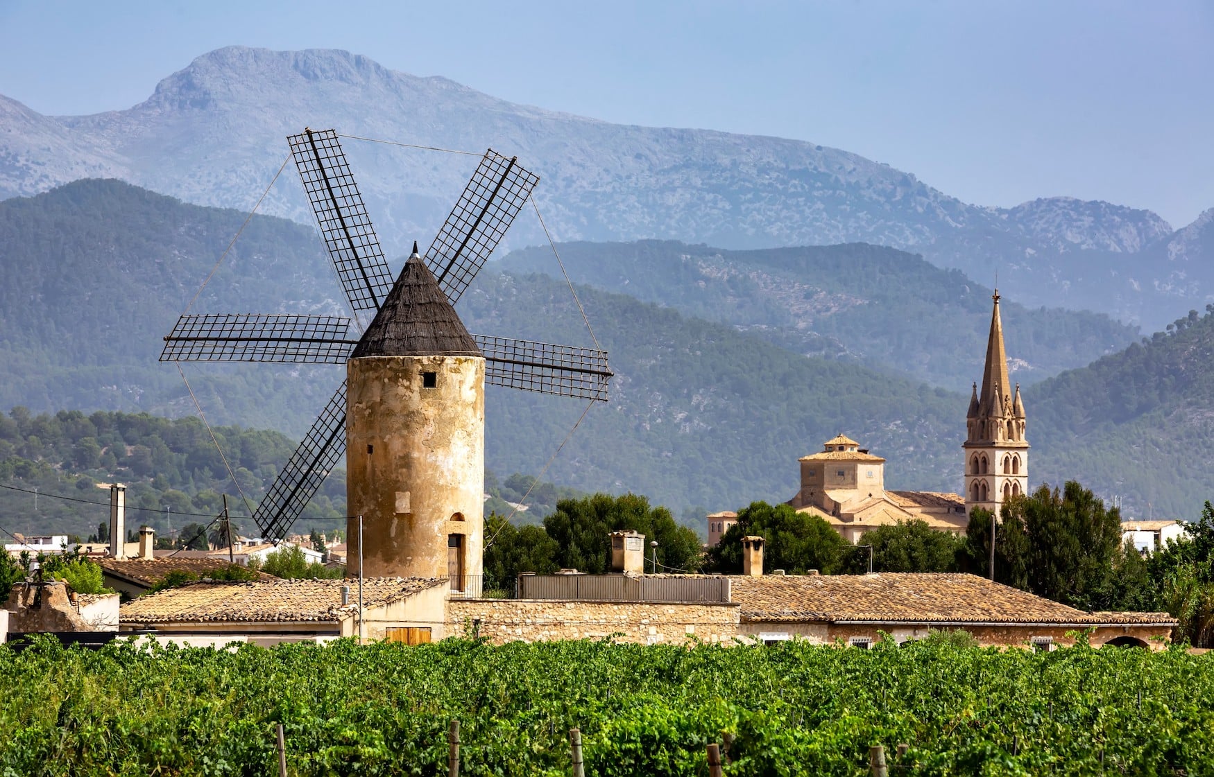 Wanderwege auf Mallorca führen auch in die Kleinstadt Binissalem.