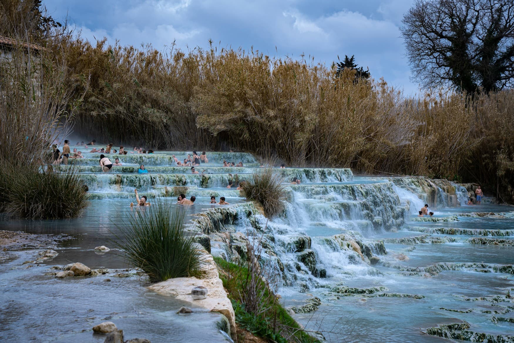 Die Terme die Saturnia in Italien.