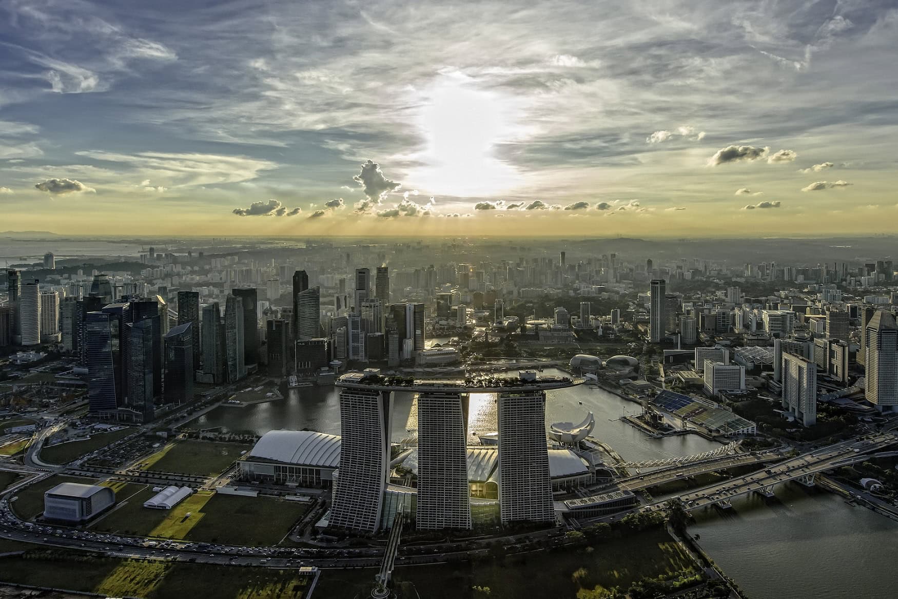 Skyline des Marina Bay Sands in Singapur
