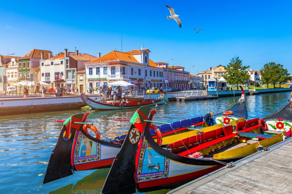 Kanal in Aveiro in Portugal