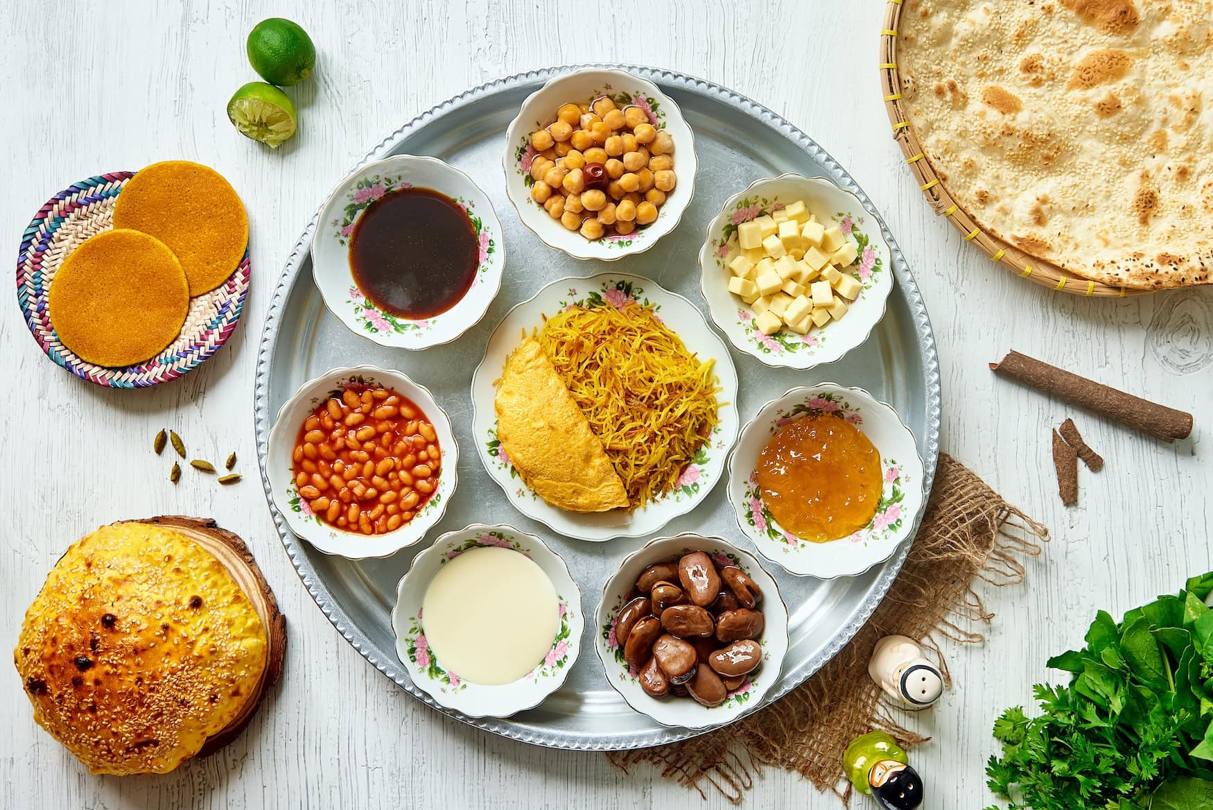 Essen im Arabian Teahouse in Dubai.