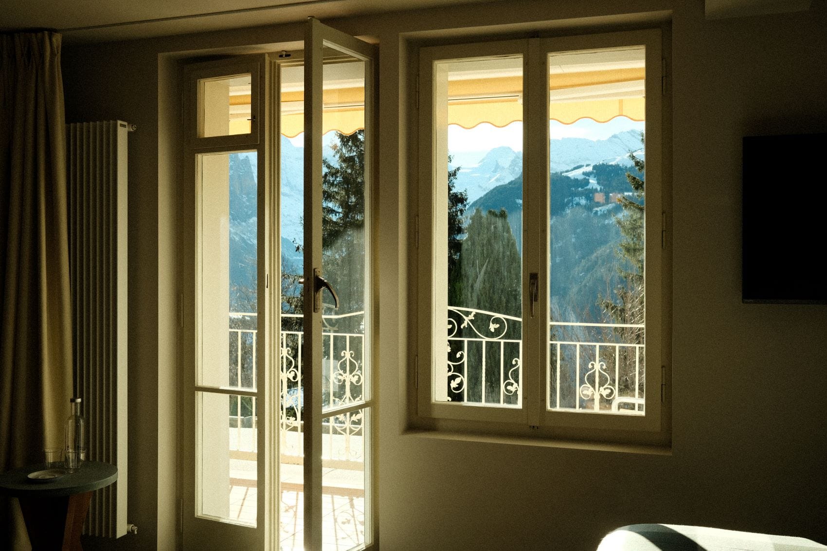 Ausblick aus Zimmer im Grand Hotel Belvedere, Wengen