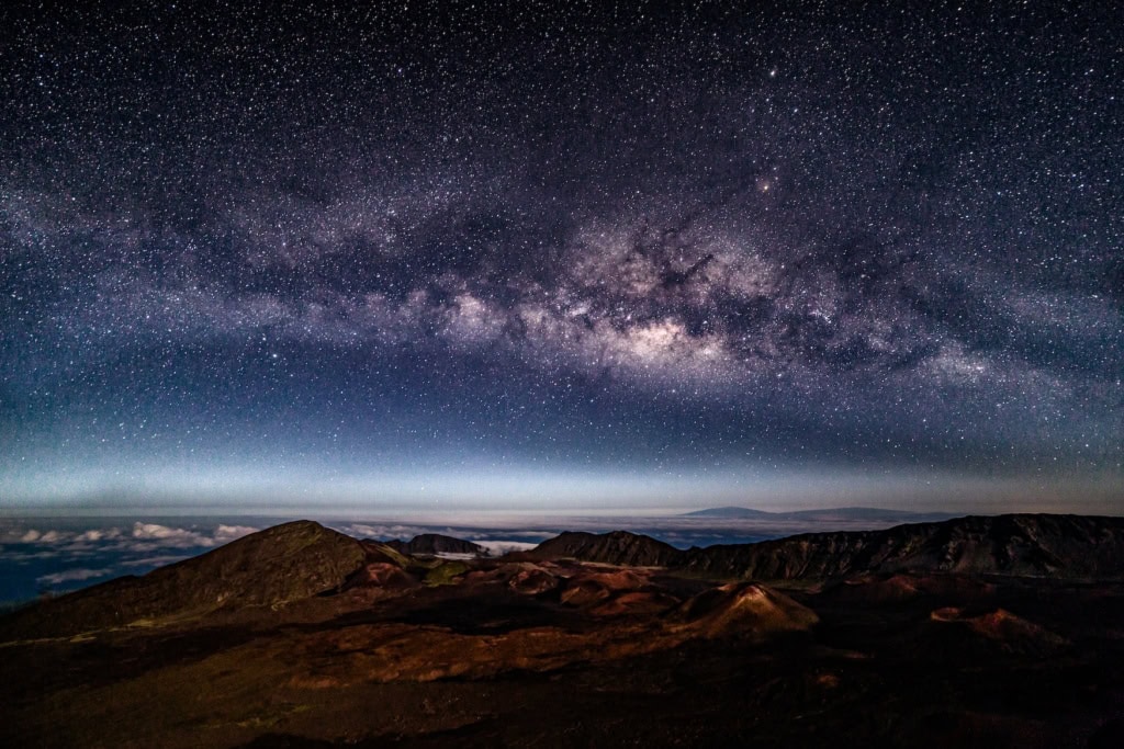 Sternenhimmel über Mauna Kea.