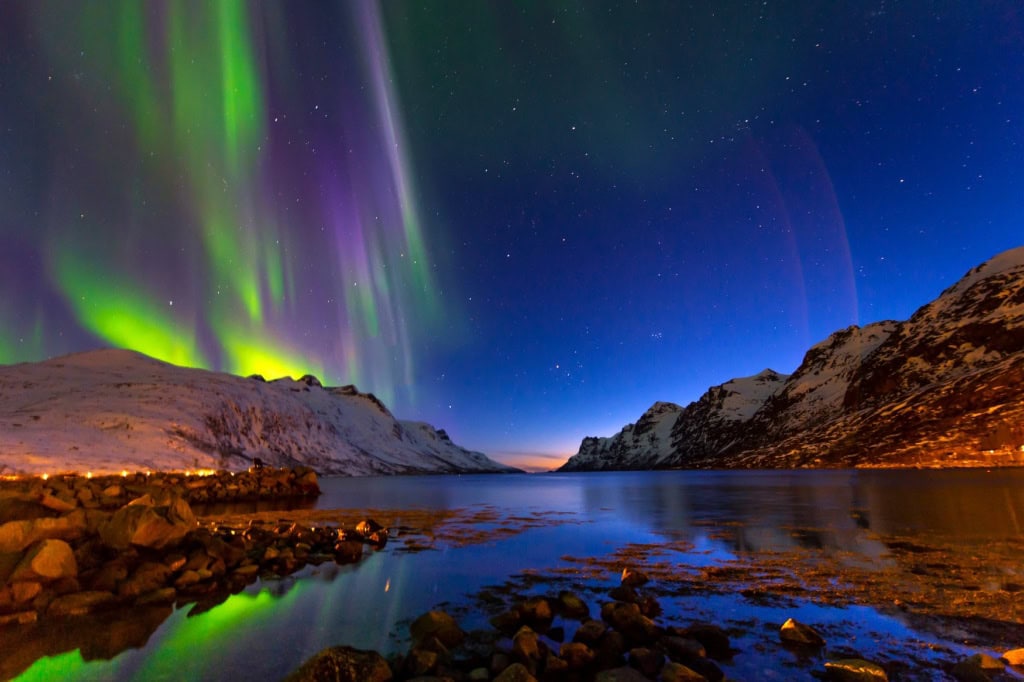 Spektakuläre Nordlichter gibt's auch über Tromsø.