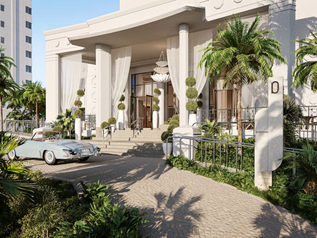 Eingang des neuen Delano South Beach in Miami