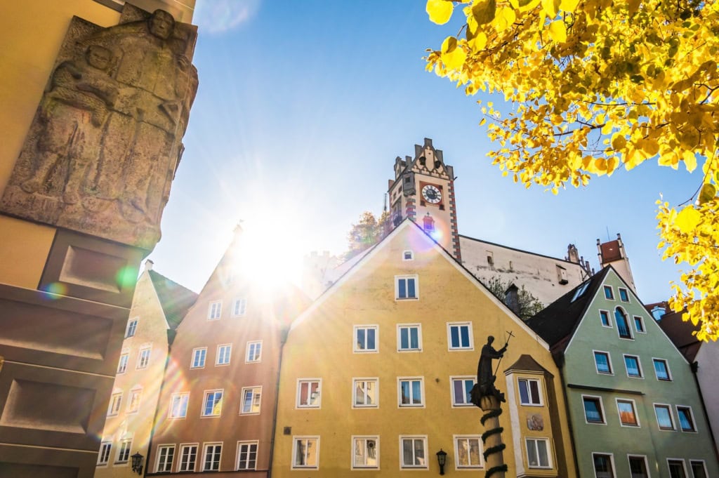 Die Altstadt von Füssen im Allgäu.