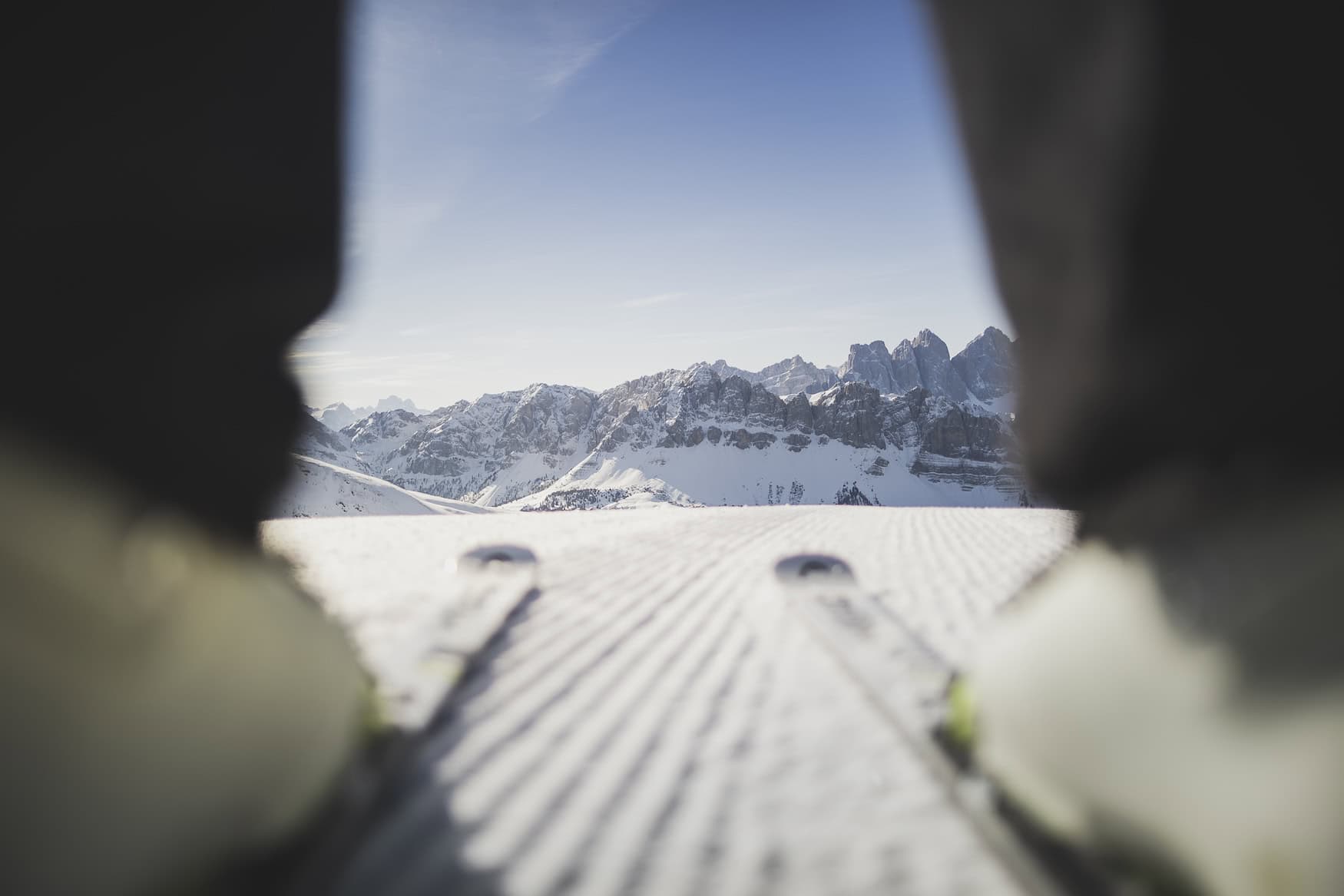 Skifahren im Winter in Brixen