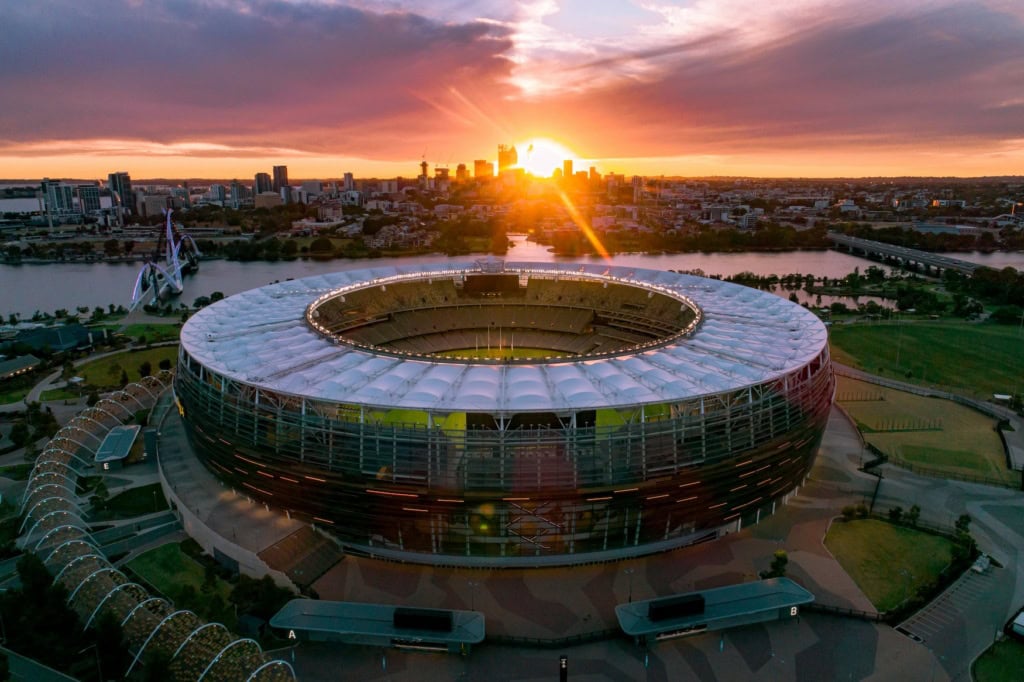 Das Optus Stadium in Westaustralien.