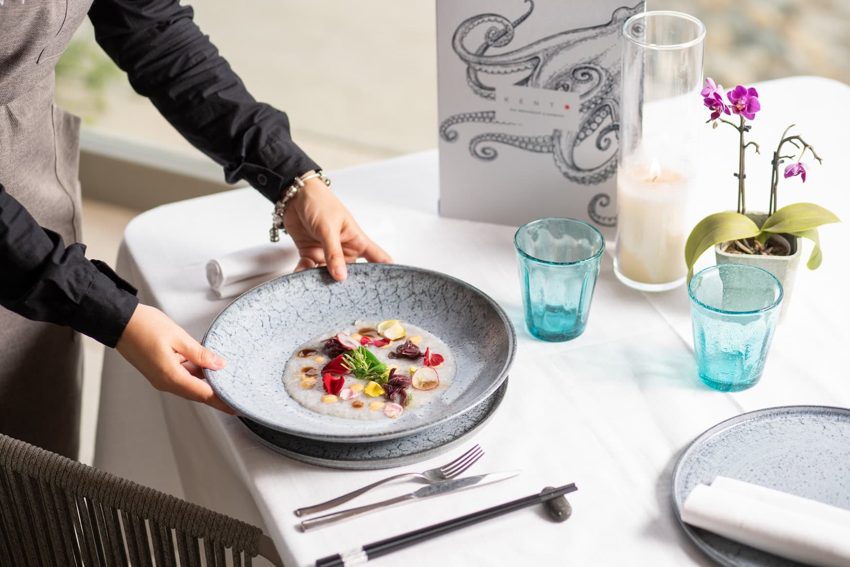 Essen in einem Resort angerichtet