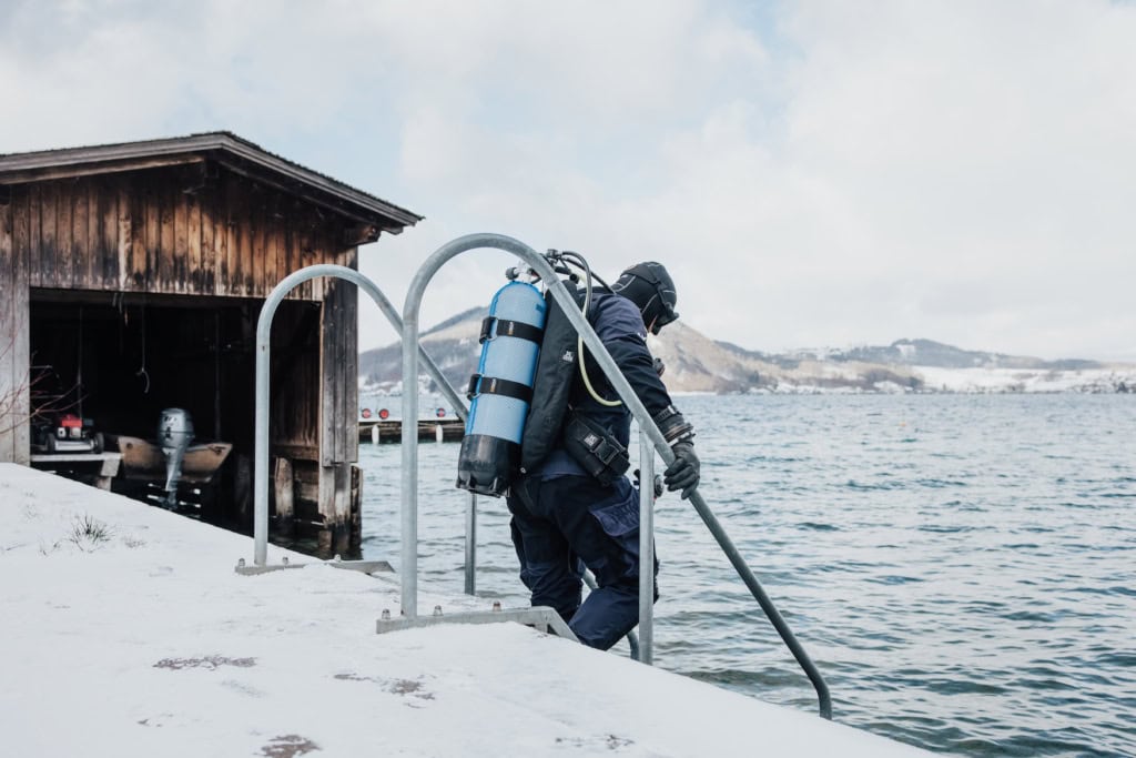 Wintertauchen am Attersee