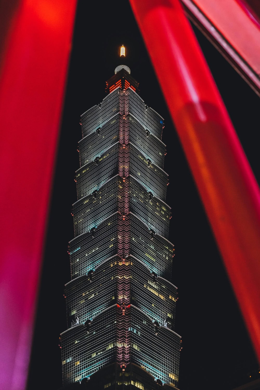 Wolkenkratzer 101 in Paipeh in Taiwan.