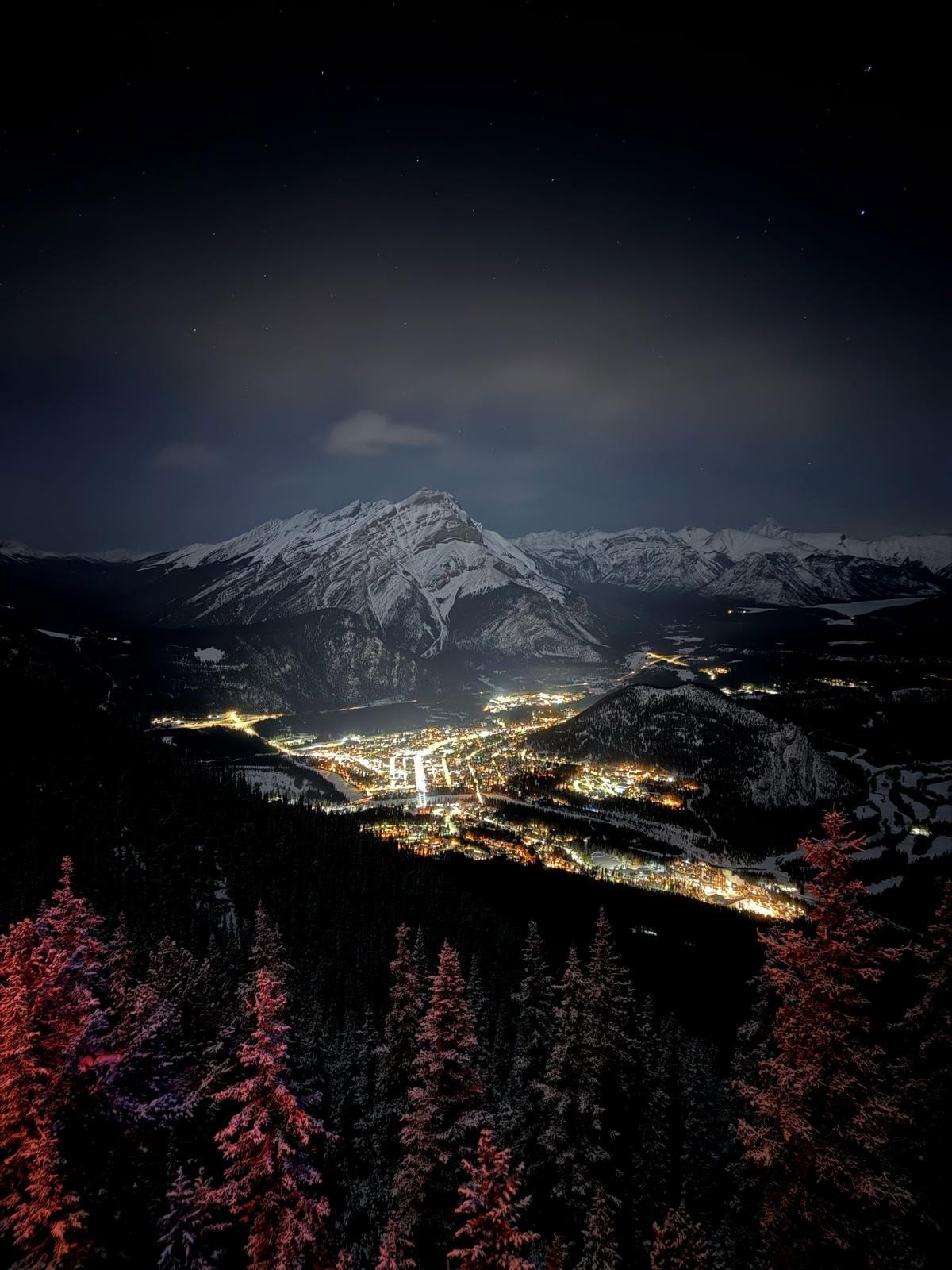 Banff von oben wegen des Nigh Rise